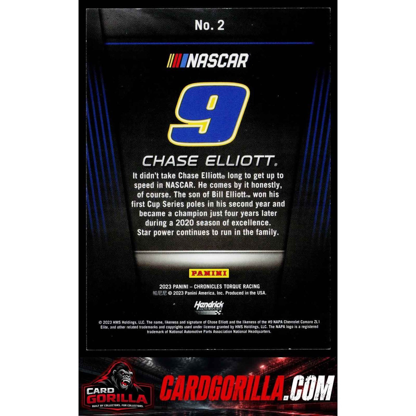 2023 Panini Chronicles #2 Chase Elliott Torque Red #/99