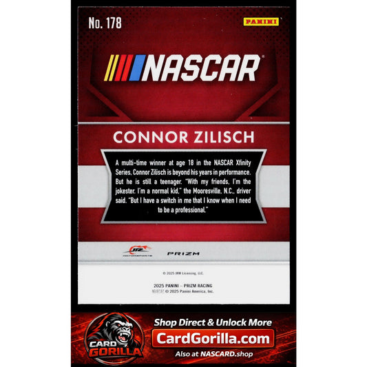 2025 Panini Prizm #178 Connor Zilisch White Sparkle