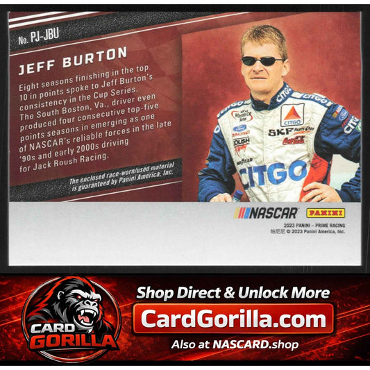2023 Panini Prime Jeff Burton Prime Jumbo Sponsor Patch #1/1