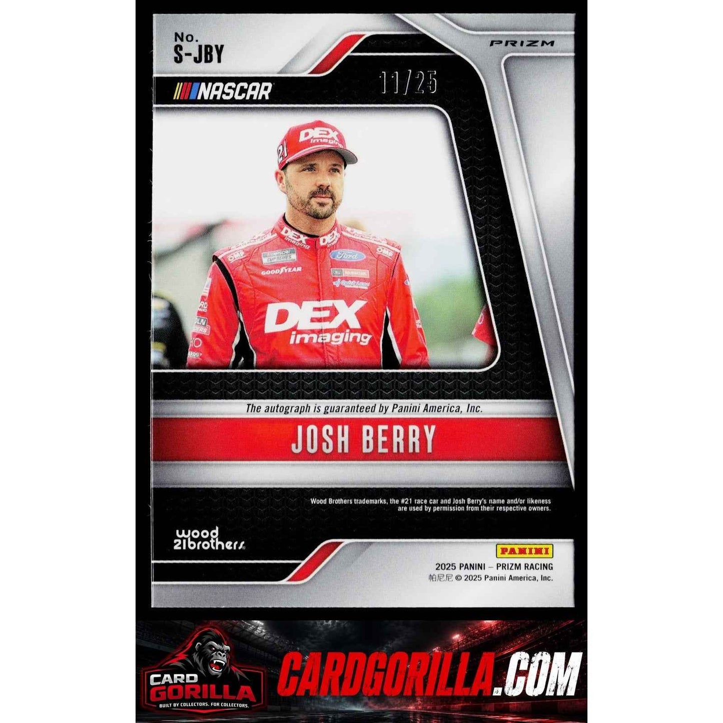 2025 Panini Prizm #S-JBY Josh Berry Scripts Mojo #/25