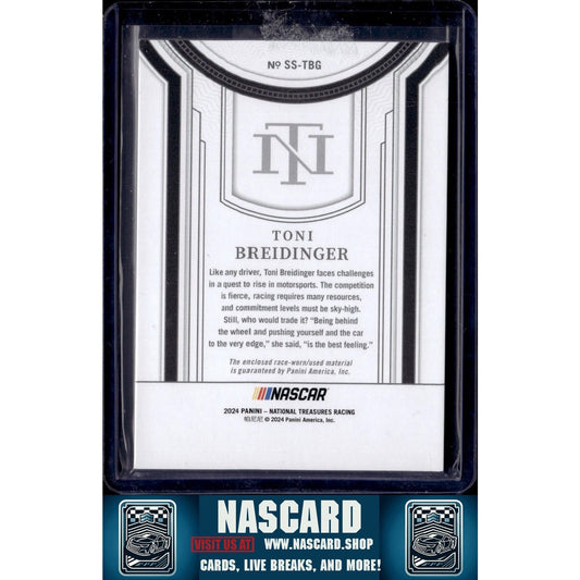 2024 Panini National Treasures #SS-TBG Toni Breidinger Silhouettes - NASCARD.shop