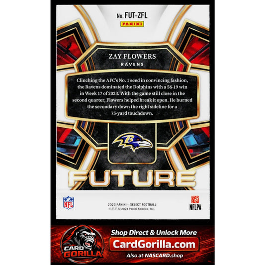 2023 Panini Select #FUT-ZFL Zay Flowers Future