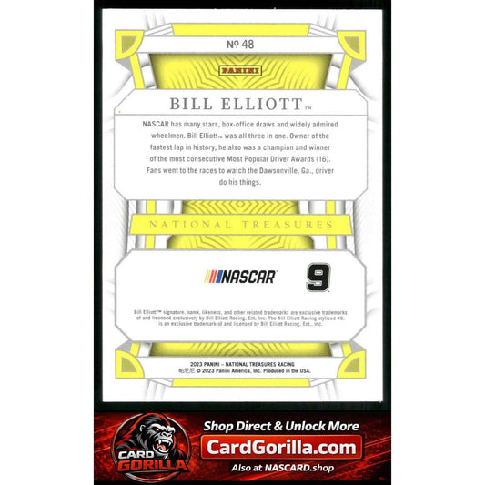 2023 Panini National Treasures Diamond Anniversary Bill Elliott Green #/5