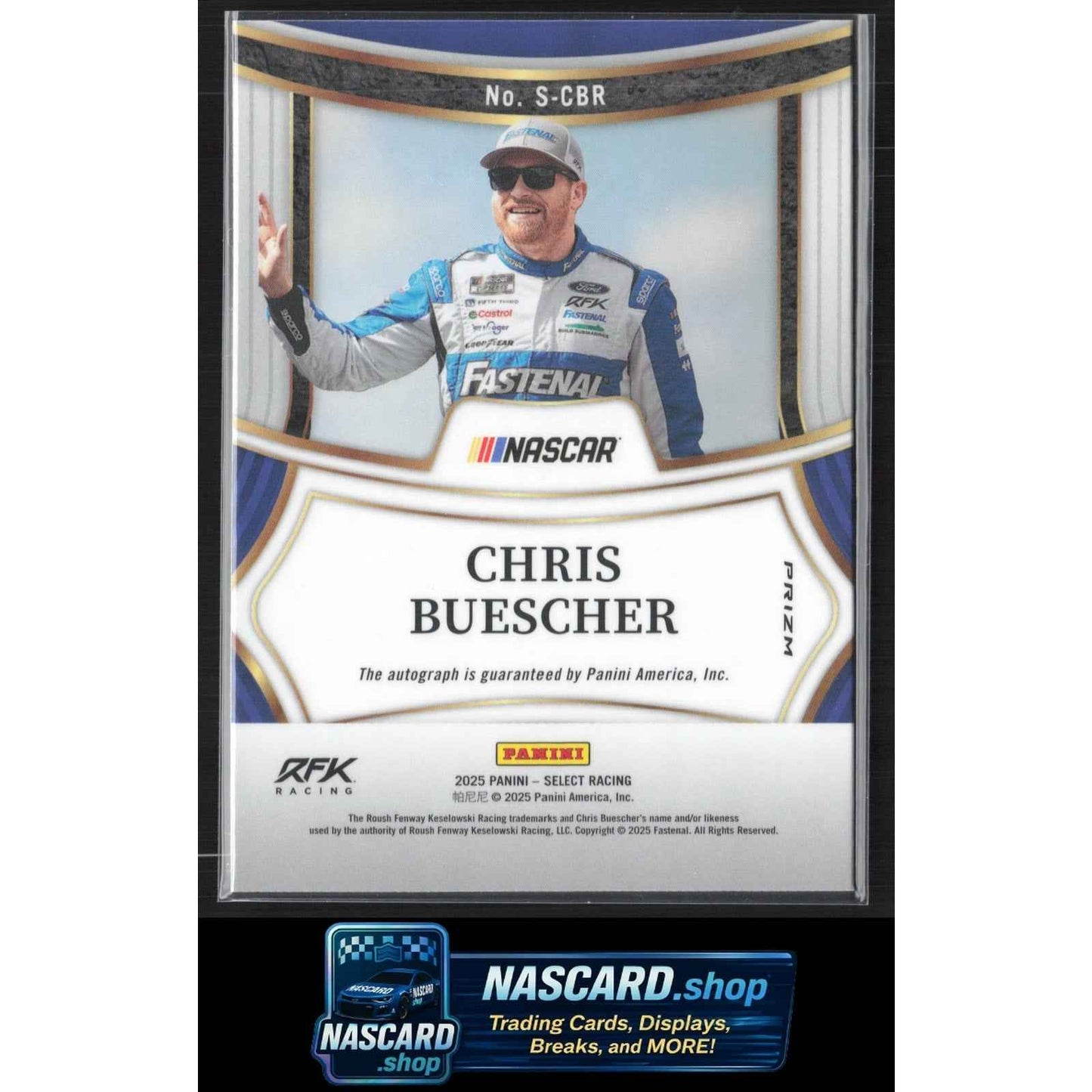 2025 Panini Select #S-CBR Chris Buescher Signatures