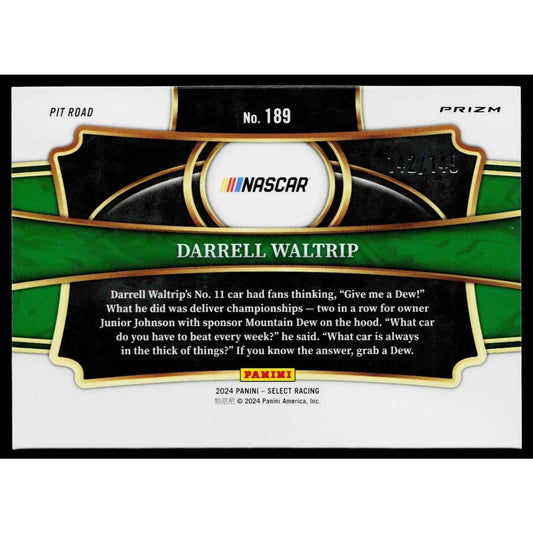 2024 Panini Select #189 Darrell Waltrip Red and Blue Prizms #/149