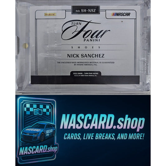 2025 Panini Turn Four #SH-NSZ Nick Sanchez Shoes Blue #/15