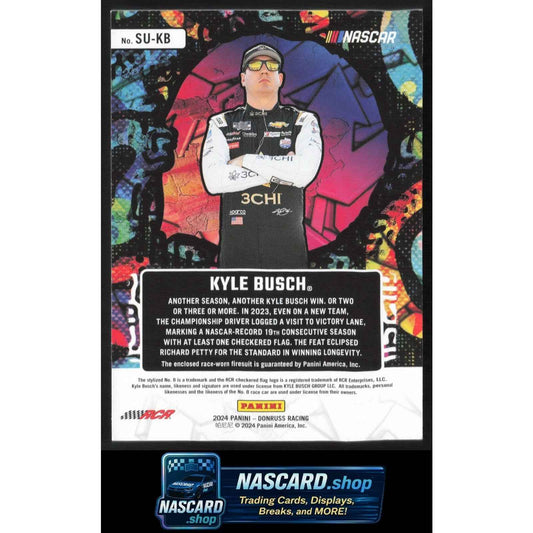 2024 Donruss #SU-KB Kyle Busch Suited Up Swatches Blue