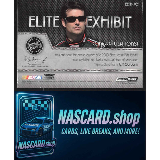 2010 Press Pass Showcase Jeff Gordon Elite Exhibit Memorabilia-4th Gear #/5