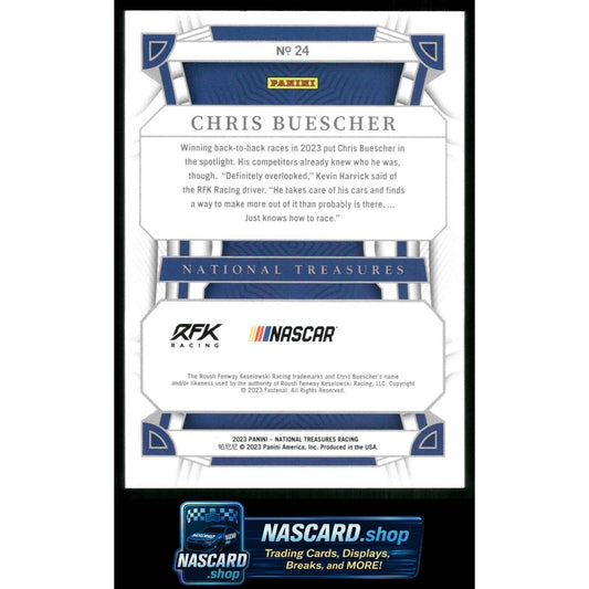 2023 Panini National Treasures #24 Chris Buescher Holo Silver #/15