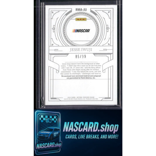 2023 National Treasures Jesse Iwuji Retro 2009 Rookie Materials Autographs #/99 - NASCARD.shop