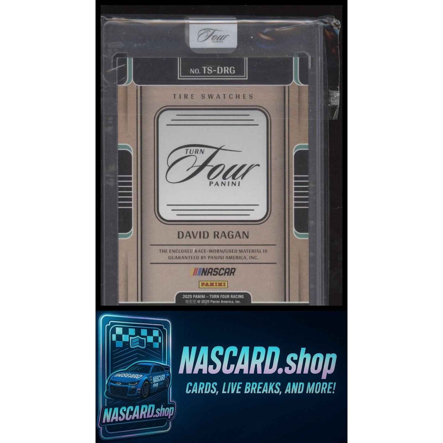 2025 Panini Turn Four #TS-DRG David Ragan Tire Swatches Red #/25