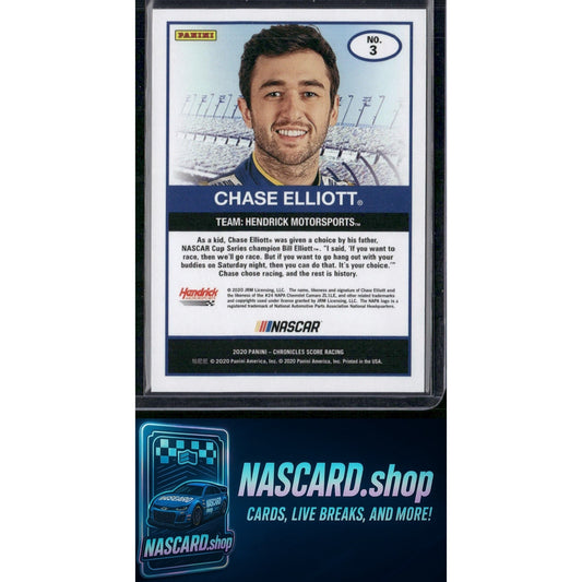 2020 Panini Chronicles #3 Chase Elliott Score Gold #/10 - NASCARD.shop