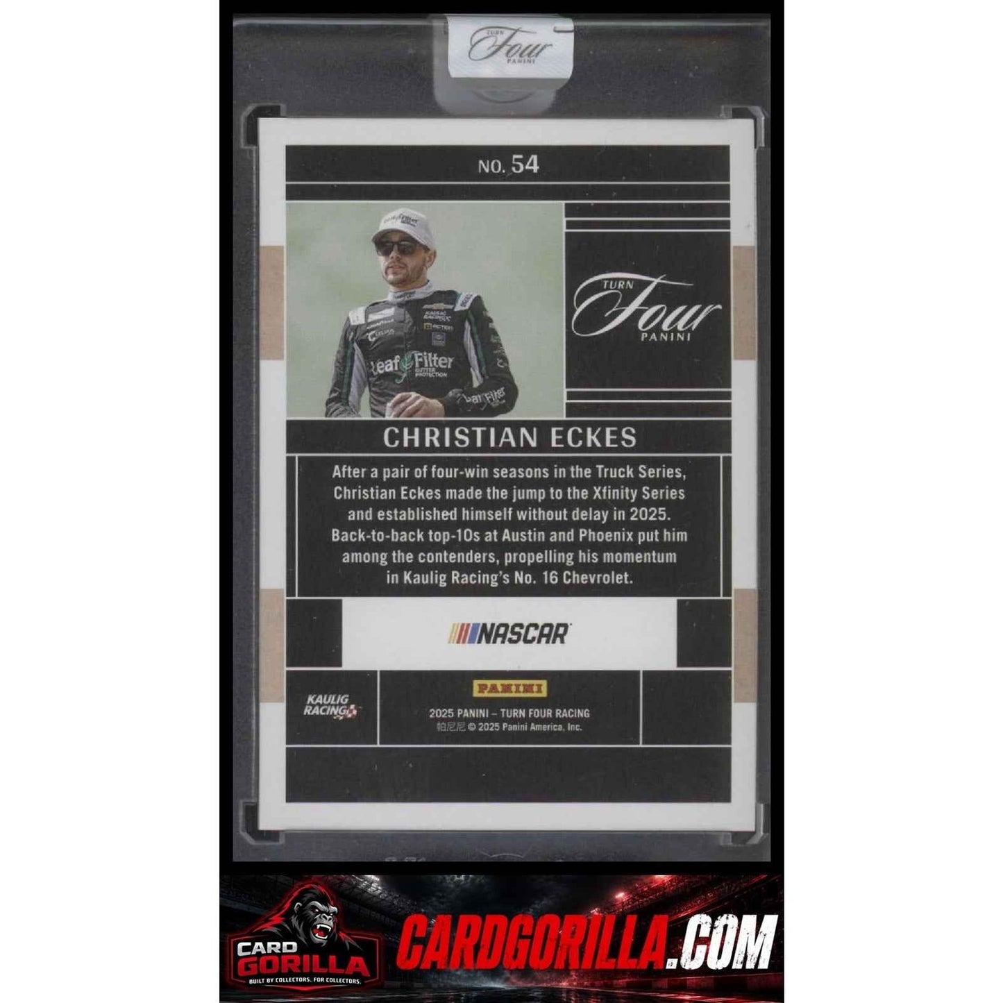 2025 Panini Turn Four #54 Christian Eckes #/75