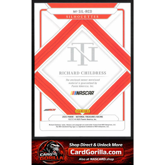 2025 Panini National Treasures Richard Childress Silhouettes Holo Silver #/30