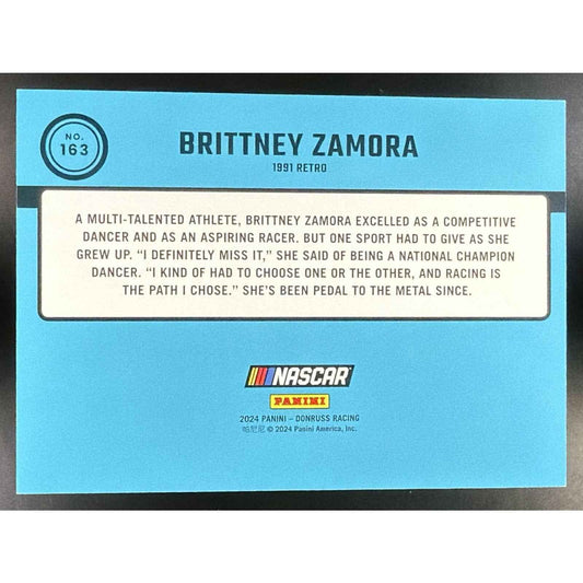 2024 Panini Donruss Brittney Zamora #163 Carolina Blue 46/249 Retro 91