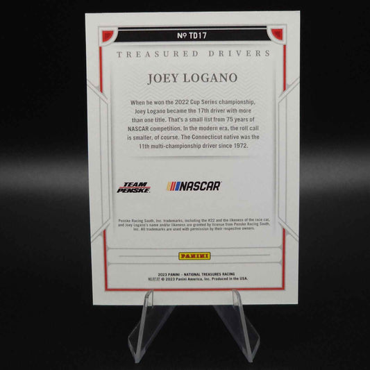 2023 Panini National Treasures - Treasured Drivers #TD17 Joey Logano /25 - NASCARD.shop