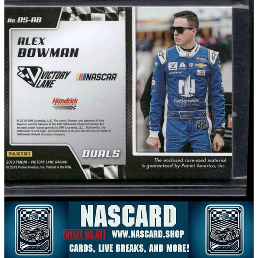 2019 Panini Victory Lane #DS-AB Alex Bowman Dual Swatches Red #/25