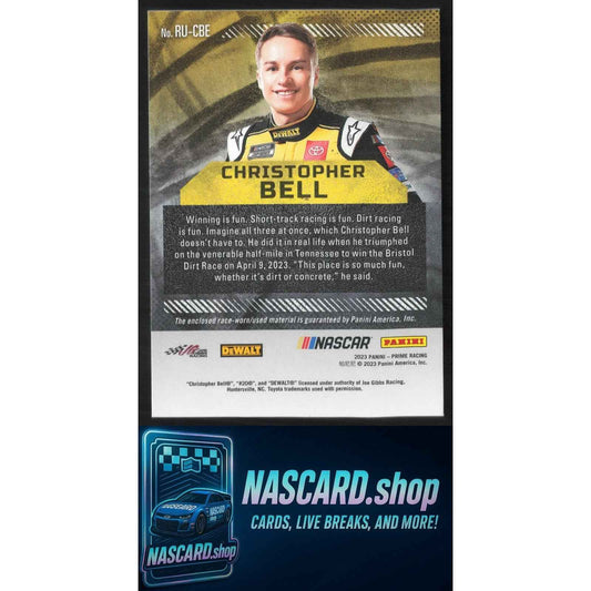 2023 Panini Prime Christopher Bell Race Used Sheet Metal #/99 Three Color