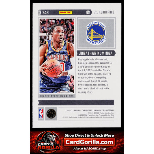 2021-22 Panini Chronicles #246 Jonathan Kuminga Bronze