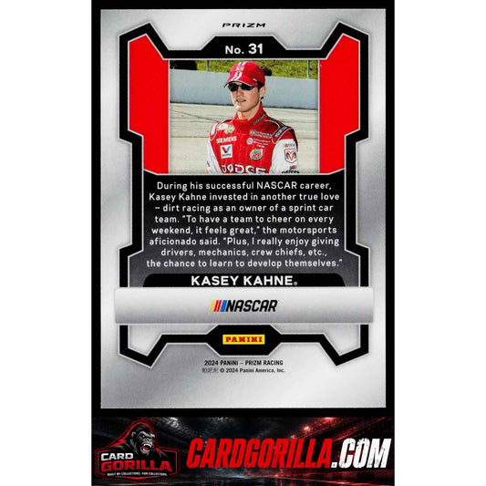 2024 Panini Prizm #31 Kasey Kahne White Sparkle