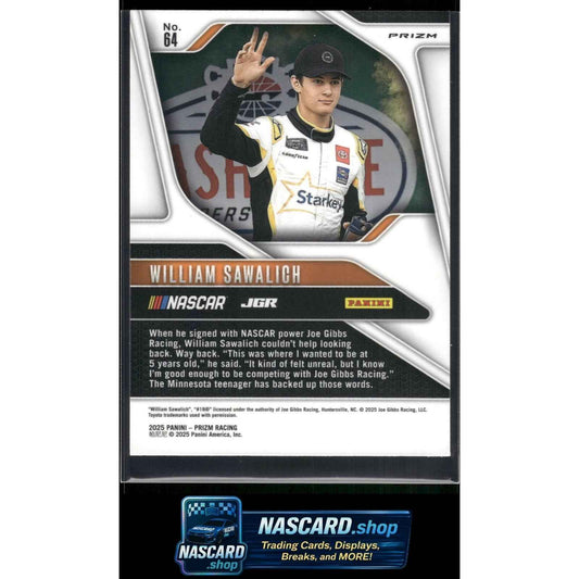 2025 Panini Prizm #64 William Sawalich White Sparkle