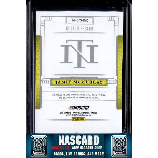 2024 National Treasures #CFS-JMC Jamie McMurray Clutch Factor Signatures #/49 - NASCARD.shop