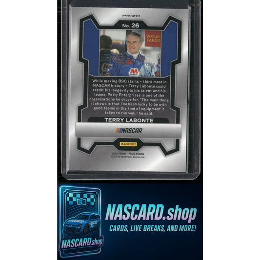 2024 Panini Prizm #26 Terry Labonte Blue Ice - NASCARD.shop