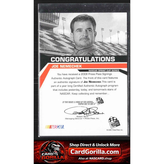 2008 Press Pass #NNO Joe Nemechek Signings Blue #/25