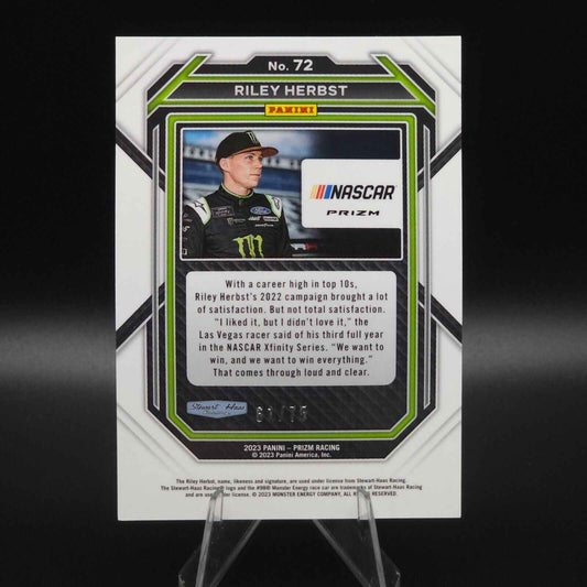 2023 Panini Prizm - Disco Prizm #72 Riley Herbst /75 - NASCARD.shop