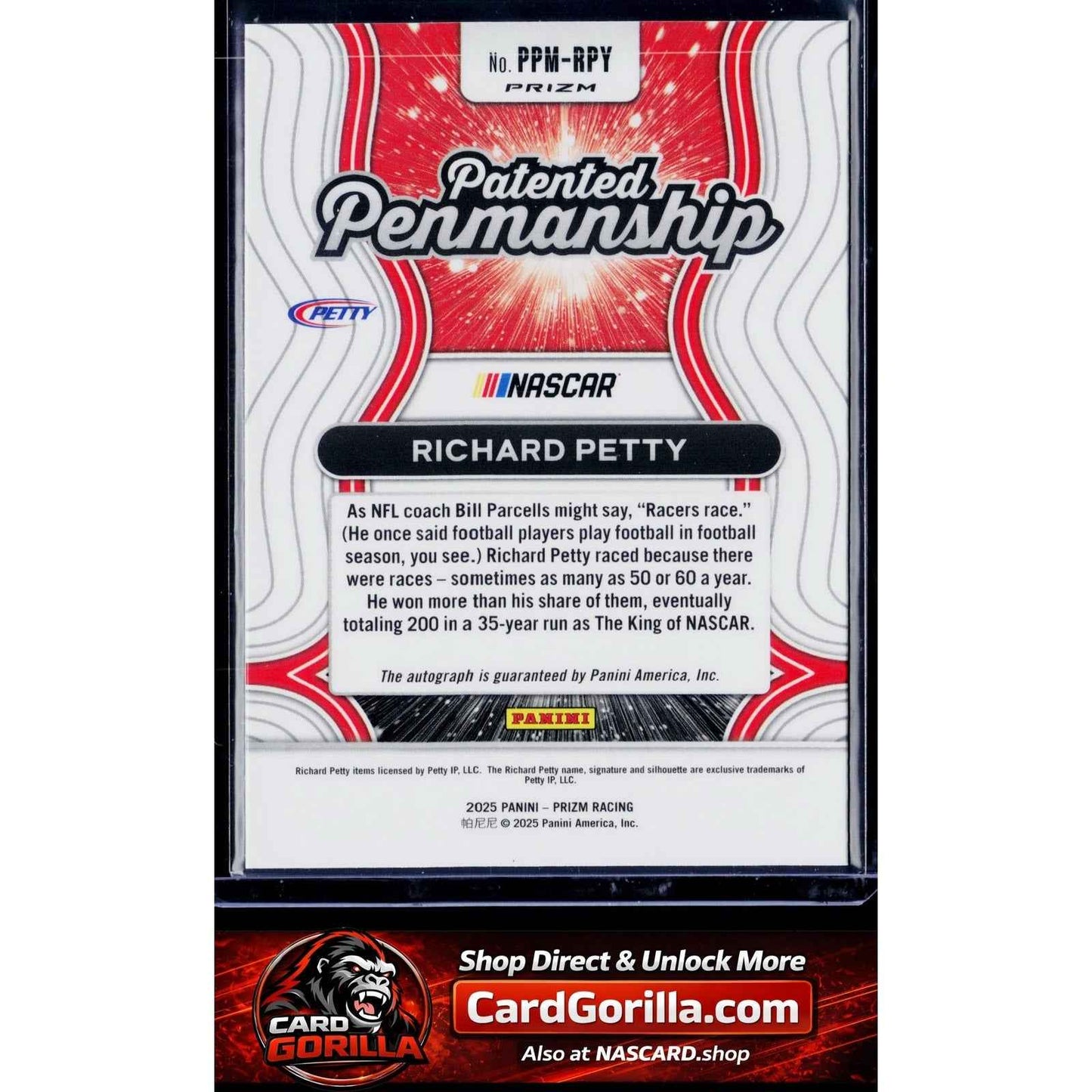 2025 Panini Prizm #PPM-RPY Richard Petty Patented Penmanship Autographs
