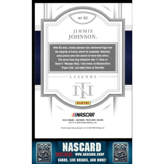 2024 National Treasures Base #82 Purple Jimmie Johnson 2/3 - NASCARD.shop
