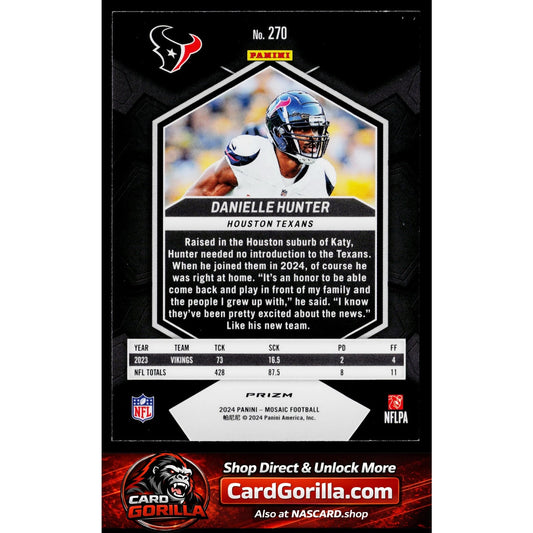2024 Panini Mosaic #270 Danielle Hunter Mosaic Camo Red