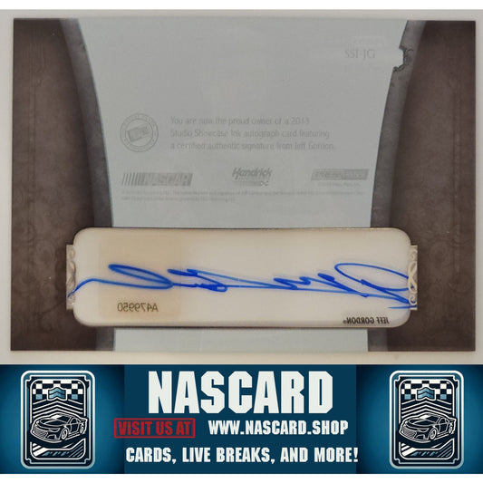 2013 Press Pass Showcase #SSI-JG Jeff Gordon Studio Showcase Ink Red #/5 - NASCARD.shop