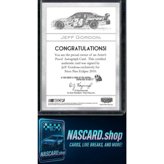 2010 Press Pass Eclipse Jeff Gordon Autographs #/25 - NASCARD.shop