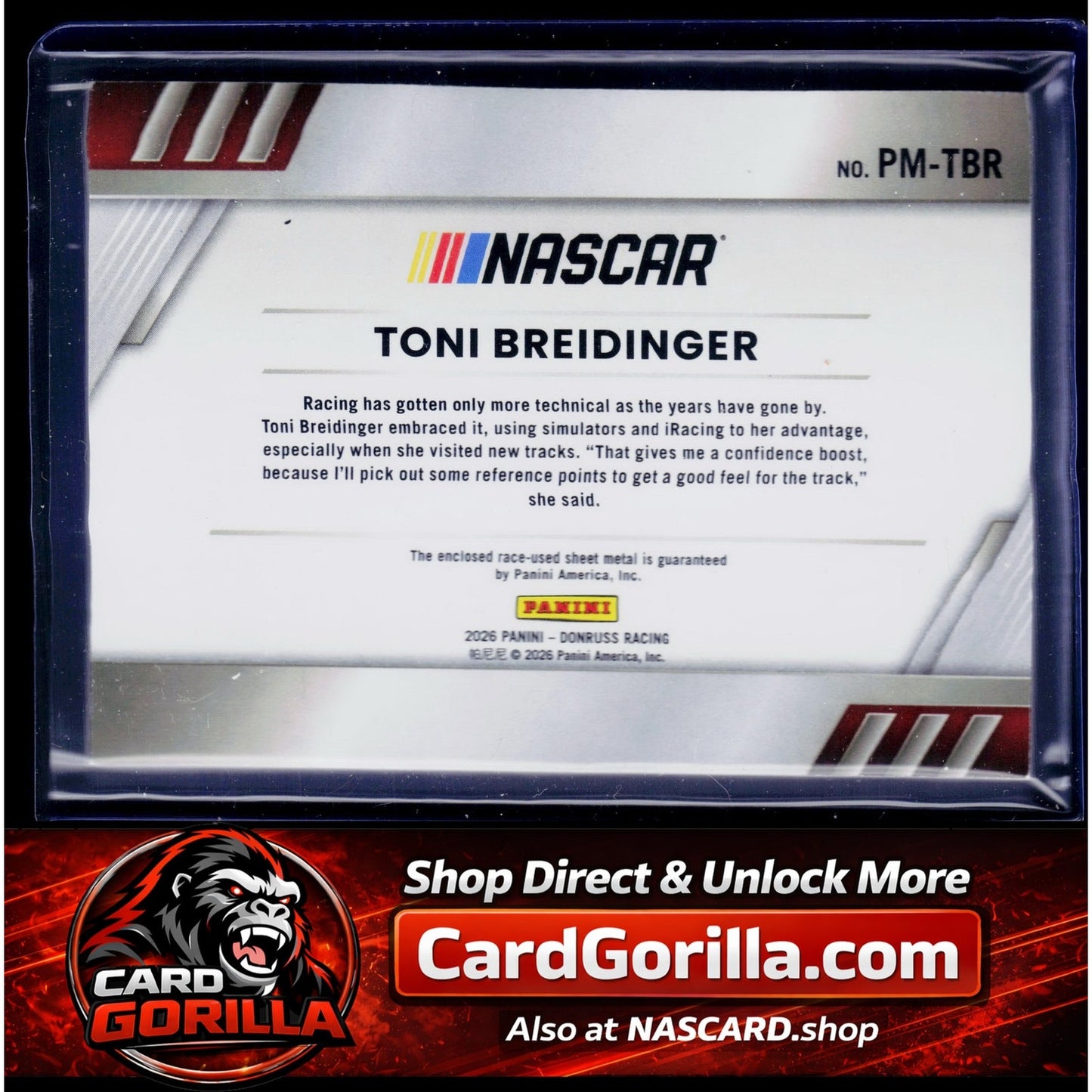 2026 Donruss #PM-TBR Toni Breidinger Pedal To The Metal Red