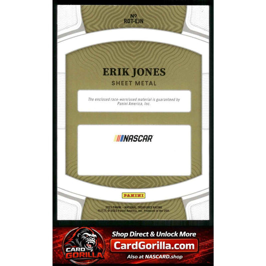 2023 National Treasures Erik Jones Race Day Treasures Platinum Blue 1/1