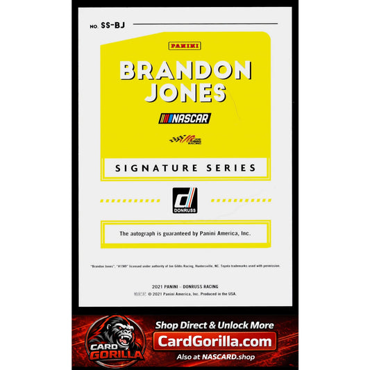 2021 Donruss #SS-BJ Brandon Jones Signature Series Holo Gold #/25
