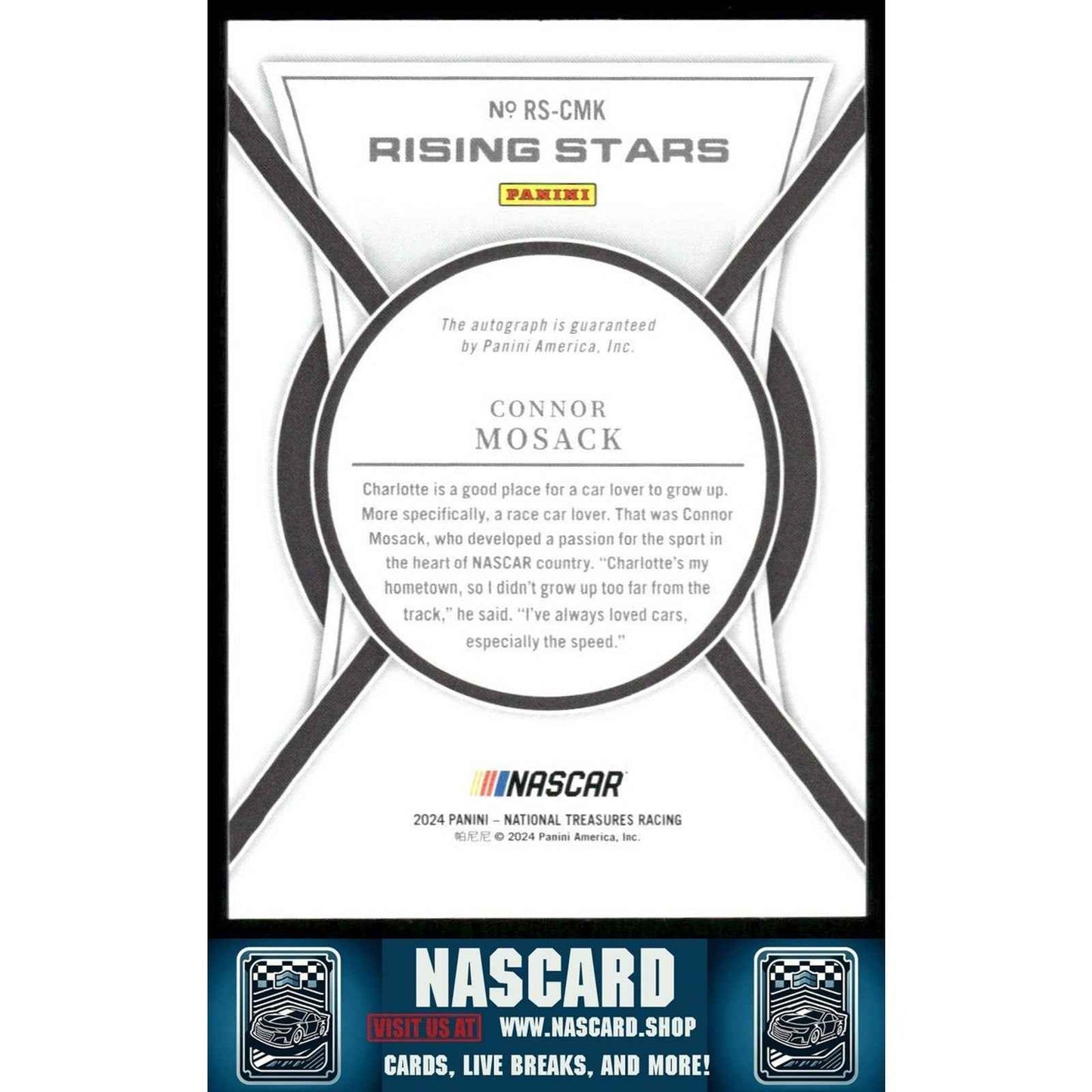 2024 Panini National Treasures Connor Mosack Rising Stars Holo Silver #/49 (RC)