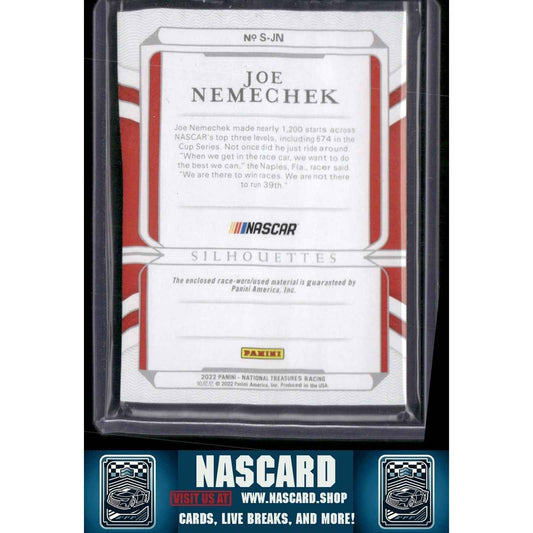 2022 Panini National Treasures #S-JN Joe Nemechek Silhouettes Green