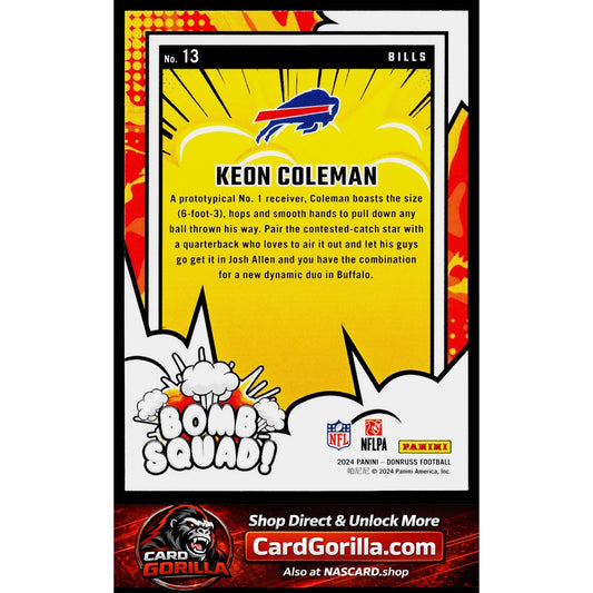 2024 Donruss #13 Keon Coleman Bomb Squad