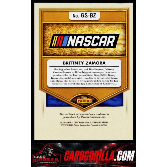 2023 Panini Chronicles Brittney Zamora Gold Standard Newly Minted Memorabilia