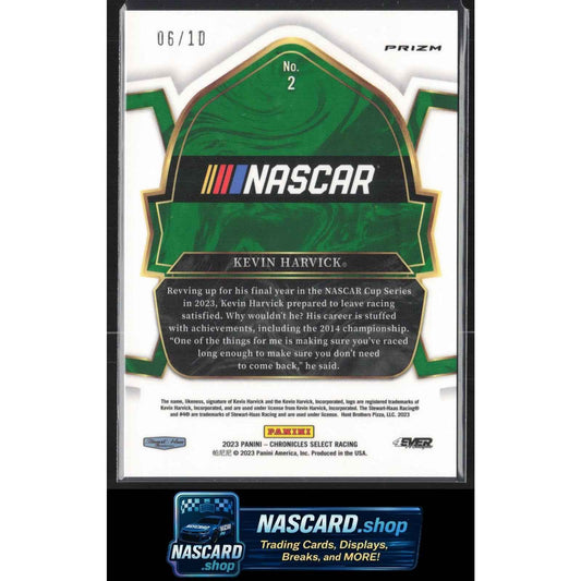2023 Panini Chronicles #2 Kevin Harvick Select Gold #/10