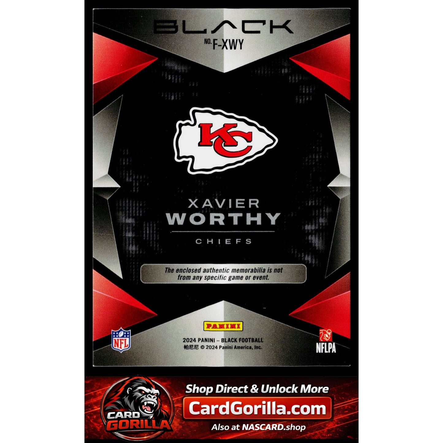 2024 Panini Black #F-XWY Xavier Worthy Futuristic #/199