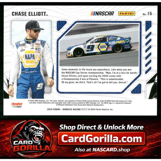 2024 Donruss #15 Chase Elliott Production Line Blue Ice #/35