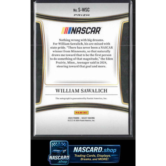 2024 Panini Select #S-WSC William Sawalich Signatures RC