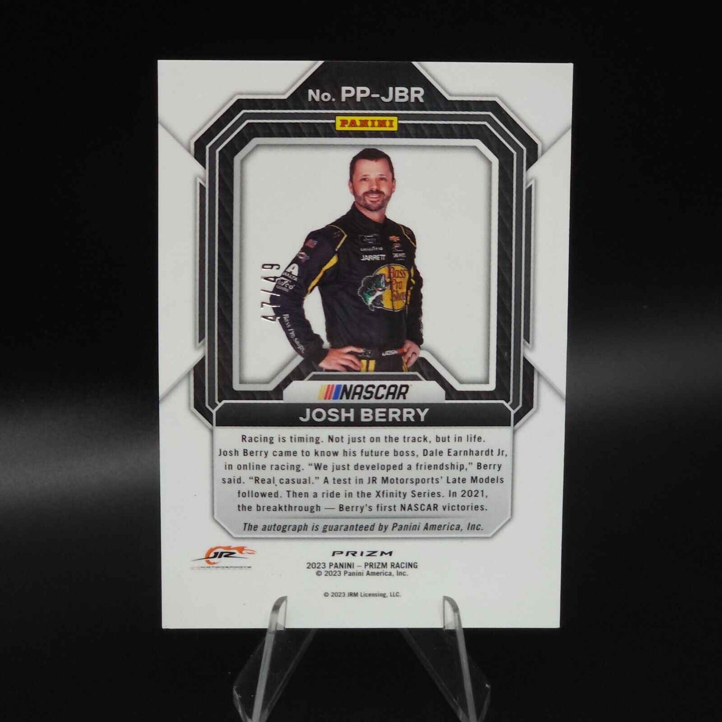 2023 Panini Prizm Patended Penmanship Reacitve Blue Josh Berry /49 - NASCARD.shop