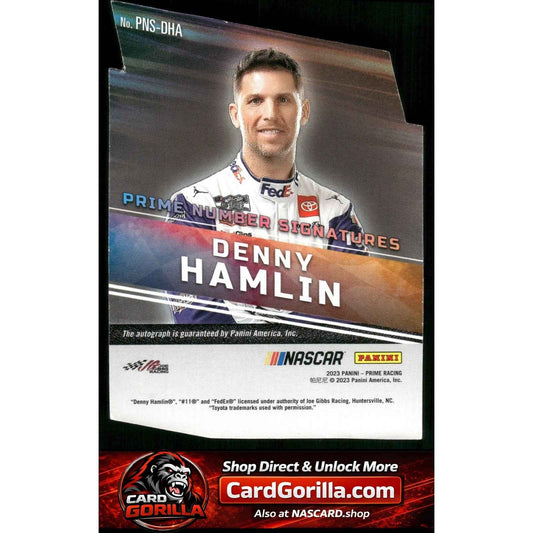2024 National Treasures Denny Hamlin 2023 Prime Die Cut Prime Number Auto #/99