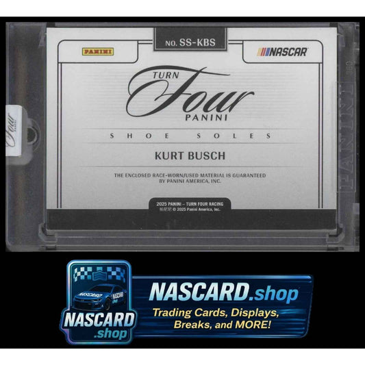 2025 Panini Turn Four #SS-KBS Kurt Busch Shoe Soles #/49
