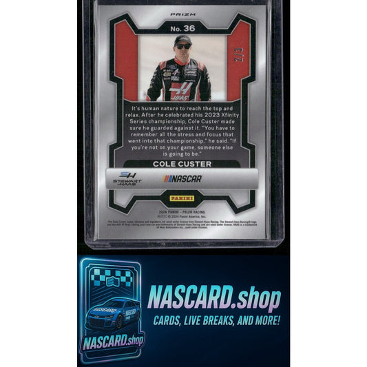 2024 Panini Prizm #36 Cole Custer Gold Shimmer #/3