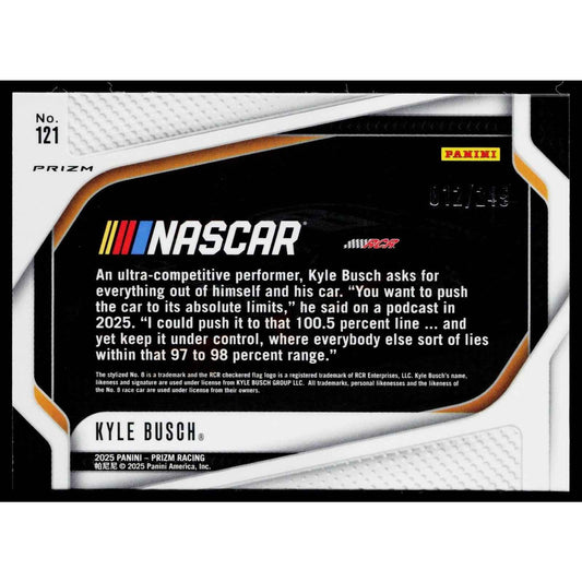 2025 Panini Prizm #121 Kyle Busch Red #/249